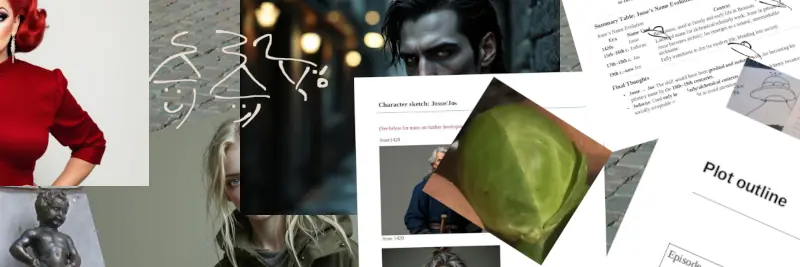 Site creation collage (c) Tildie Brechts, 2026